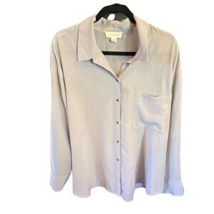 Treasure & Bond Button Front Long Sleeve Top Women's XXL  NWT